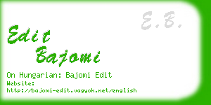 edit bajomi business card